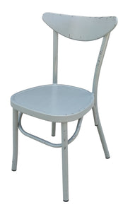 Aluminium Moon Back Chair Retro Grey Set of 2