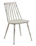 Aluminium Dinning Chair Retro White Set of 2