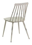 Aluminium Dinning Chair Retro White Set of 2