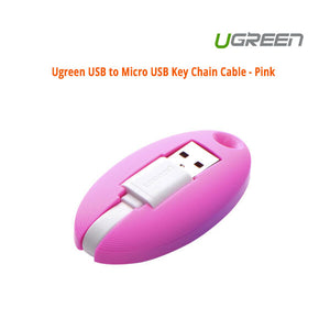 UGREEN USB to Micro USB Key Chain Cable - Pink (30310)