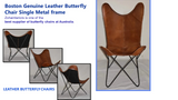 BROWN Genuine Leather BUTTERFLY CHAIR