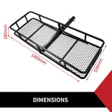 Cargo Carrier Luggage Basket Car Rack Foldable Hitch Mount Steel Mesh 4WD