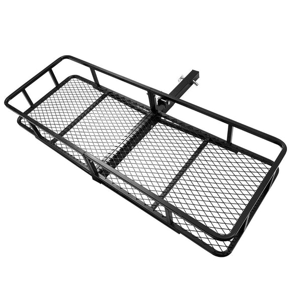 Cargo Carrier Luggage Basket Car Rack Foldable Hitch Mount Steel Mesh 4WD