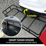 Cargo Carrier Luggage Basket Car Rack Foldable Hitch Mount Steel Mesh 4WD
