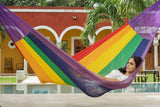 Jumbo Size Cotton Hammock in Rainbow
