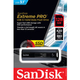 SANDISK CZ880 EXTREME PRO USB 3.1 420/380mb/s SOLID STATE FLASH DRIVE 128GB SDCZ880-128G