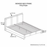 Mondeo PU Leather King Single Black Bed