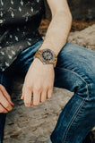 Men Premium Self-Winding Transparent Body Zebra Wood Watches