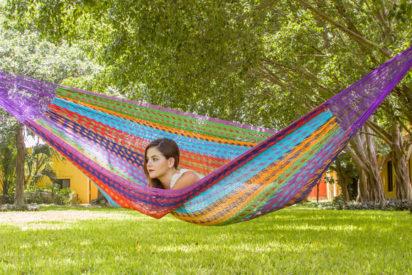 Jumbo Size Outdoor Cotton Hammock in Colorina