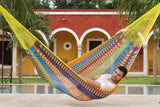 King Size Outdoor Cotton Hammock in Confeti