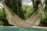 Queen Size Outdoor Cotton Hammock in Cream