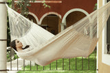 Queen Size Outdoor Cotton Hammock in Cream
