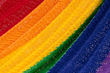 King Size Outdoor Cotton Hammock in Rainbow