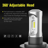 Pair LED Headlight Kit Driving Lamp H7 High Low Beam Globe bulbs upgrade deisgn