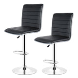 JEOBEST 2pcs/Set White/black Bar Chair PU Leather Swivel Bar Stool Height Adjustable Kitchen Counter Pub Striped Chair HWC