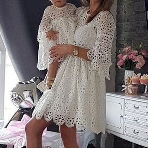 Family Look Mother Daughter Dress Women Ladies Dresses Kids Costume Mommy And Me Clothes Mom And Daughter Dress Party Clothes