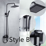 Luxury mixer with black set Bathroom shower Bathtub faucet Sets T200612