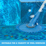 Swimming Pool Cleaner Floor Blue Climb Wall Automatic Vacuum 10M Hose