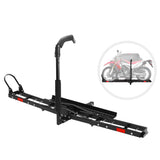 Steel Motorcycle Motorbike Carrier Rack 2" Towbar Hitch Mount With Ramp San Hima