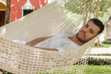 Deluxe Outdoor Cotton Mexican Hammock  in Cream Colour King Size