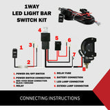 TOYOTA Heavy Duty LED Light Bar Wiring Loom Harness 40A Switch Relay Kit 12V