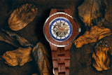 Men Genuine Automatic Kosso Wooden Watches No Battery Needed