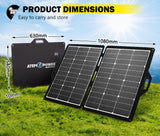 ATEM POWER 12V 120W Folding Solar Panel Blanket Kit Mono Camping Caravan