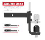 Adjustable Drop Towbar Tow Bar Ball Mount Tongue 2" Hitch Trailer Car 600LBS 4WD