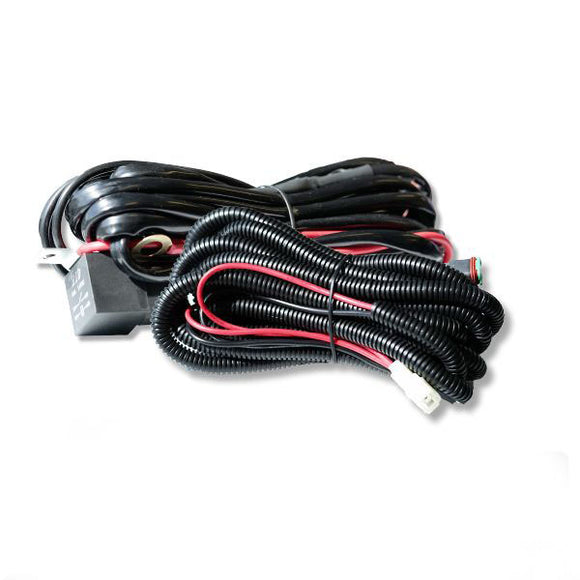 LED Light Wiring Loom Harness Relay Kit Driving Lamp Plug Quick Fit High Beam